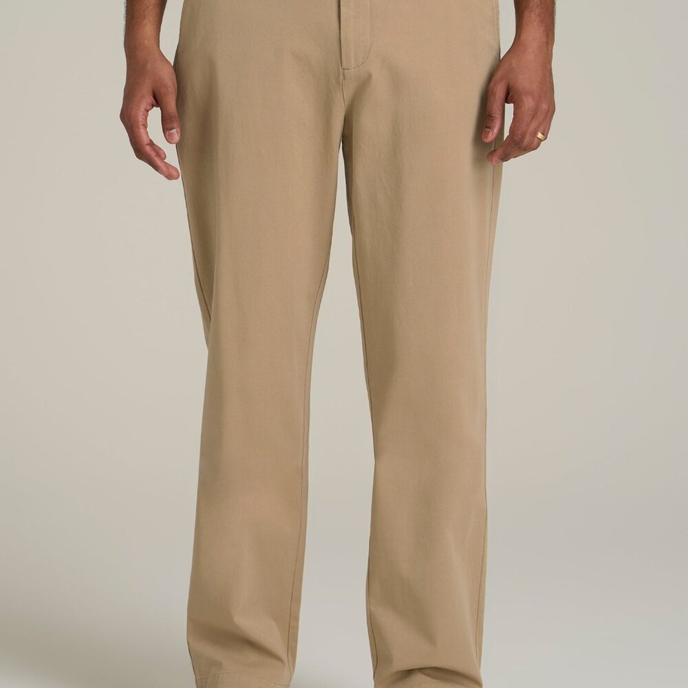 American Tall 4 Way Stretch Commuter RELAXED Chino Pants for Tall Men in Hazelwo